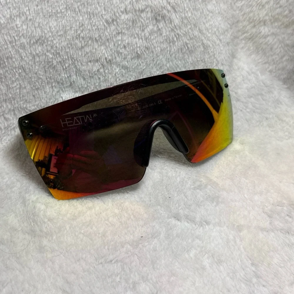 HTF 2014 Heatwave x Iguanas Colab Lazer Face Mirrored Sunglasses ANSI‎ Z80.3